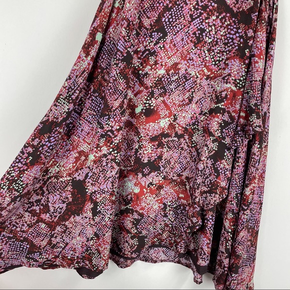 Silence + Noise Printed Wrap Open Back Mini Dress - Picture 8 of 10